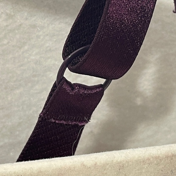 Cacique Lightly Lined Purple Balconette Wired Bra 34F Bow Detail Convertible - Picture 5 of 9